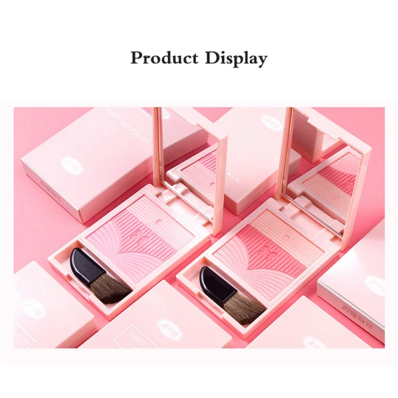 Three-Color Blush Powder Palette Waterproof Long Lasting Brighten Makeup Baked Highlight Effect Fine Blusher with brush 2019
Three-Color Blush Powder Palette Waterproof Long Lasting Brighten Makeup Baked Highlight Effect Fine Blusher with brush 2019