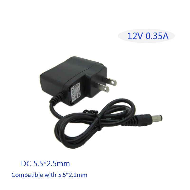 DC 12V 0.35A AC DC Adapter Switching Power Supply Camera Charger 12V 350mA Transformer DC 5.5*2.5mm
DC 12V 0.35A AC DC Adapter Switching Power Supply Camera Charger 12V 350mA Transformer DC 5.5*2.5mm
