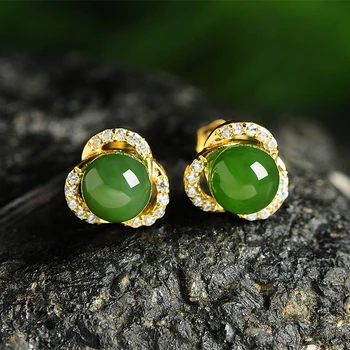 925 silver inlaid natural jasper bead earrings genuine and Tianyu beads earrings Fashion women's style
925 silver inlaid natural jasper bead earrings genuine and Tianyu beads earrings Fashion women's style