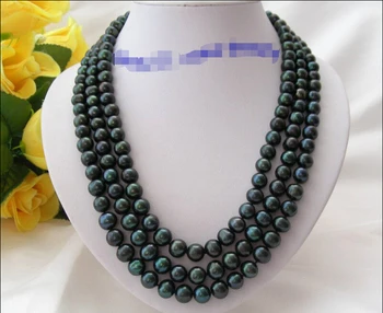 Free Shipping 3rows 10mm round green freshwater cultured pearls necklace 14KGP d892
Free Shipping 3rows 10mm round green freshwater cultured pearls necklace 14KGP d892