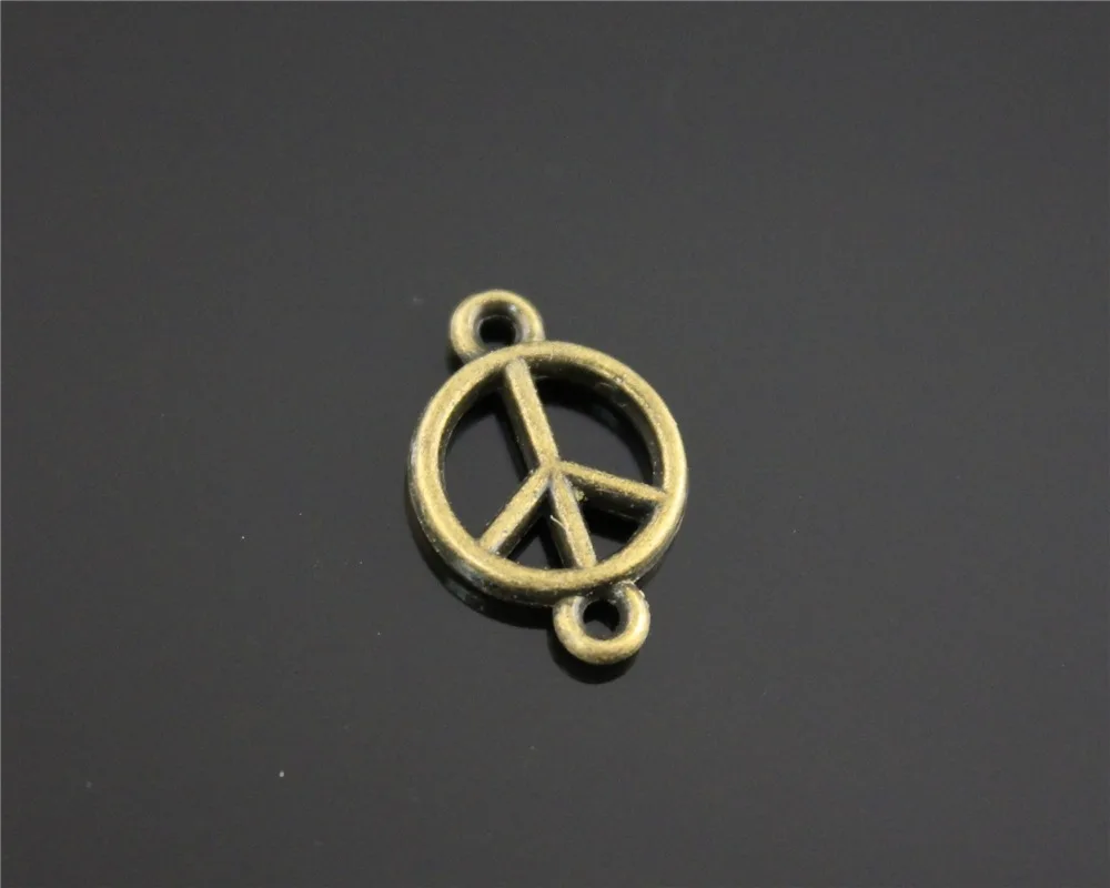 65pcs/lot 18*12mm ancient bronze Peace Connector charm Pendants DIY jewelry for bracelet necklace earring
65pcs/lot 18*12mm ancient bronze Peace Connector charm Pendants DIY jewelry for bracelet necklace earring