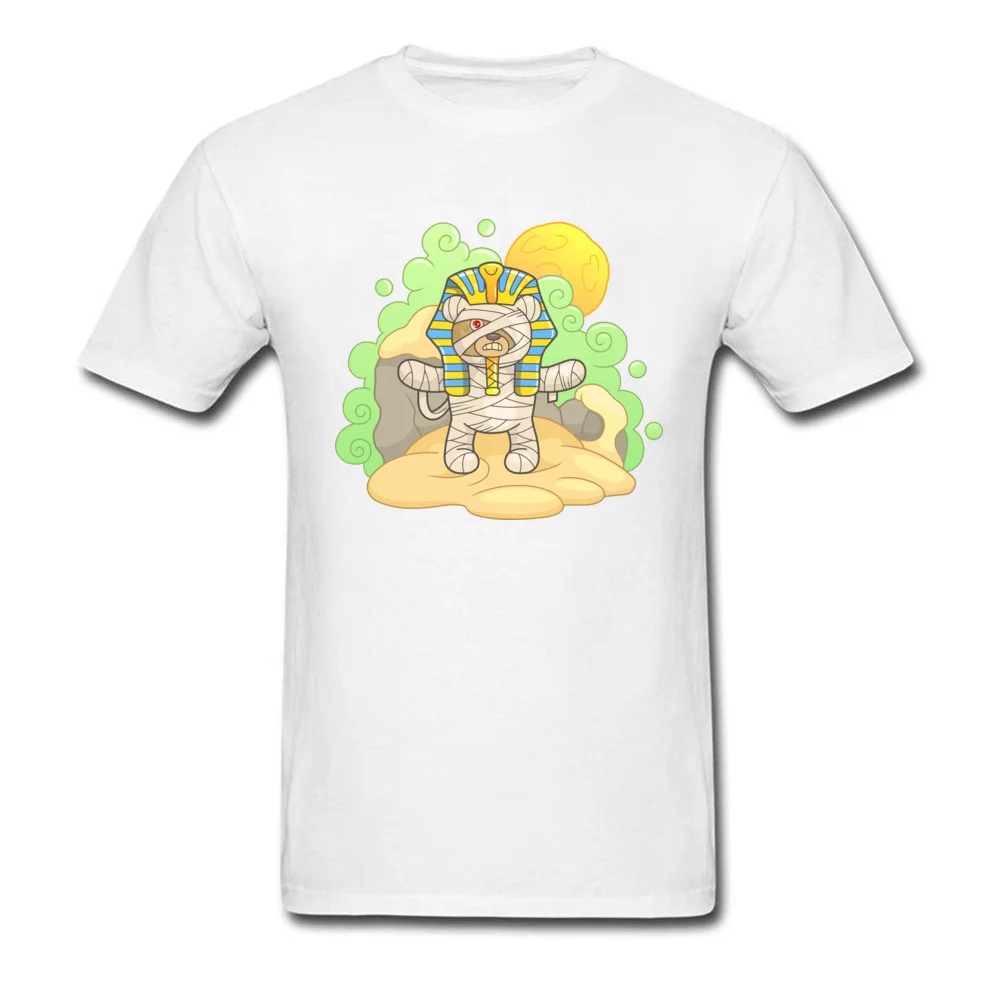 Mummy teddy bear Normal Summer Fall 100% Cotton O-Neck Men Tops Shirt Funny Tops Tees Graphic Short Sleeve Tshirts Mummy teddy bear white