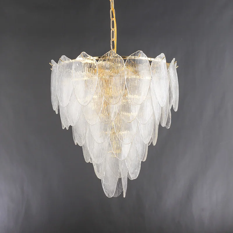 Nordic personality feather glass lamps Hong Kong-style light luxury post-modern leaf bedroom lamp restaurant chandelier
Nordic personality feather glass lamps Hong Kong-style light luxury post-modern leaf bedroom lamp restaurant chandelier