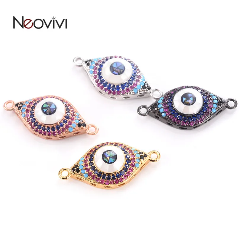 Neovivi Turkish Devil's Eye Charms Bracelets Handmade Findings Pave Colorful CZ Shell Parts Brass DIY Beads for Jewelry Making
Neovivi Turkish Devil's Eye Charms Bracelets Handmade Findings Pave Colorful CZ Shell Parts Brass DIY Beads for Jewelry Making