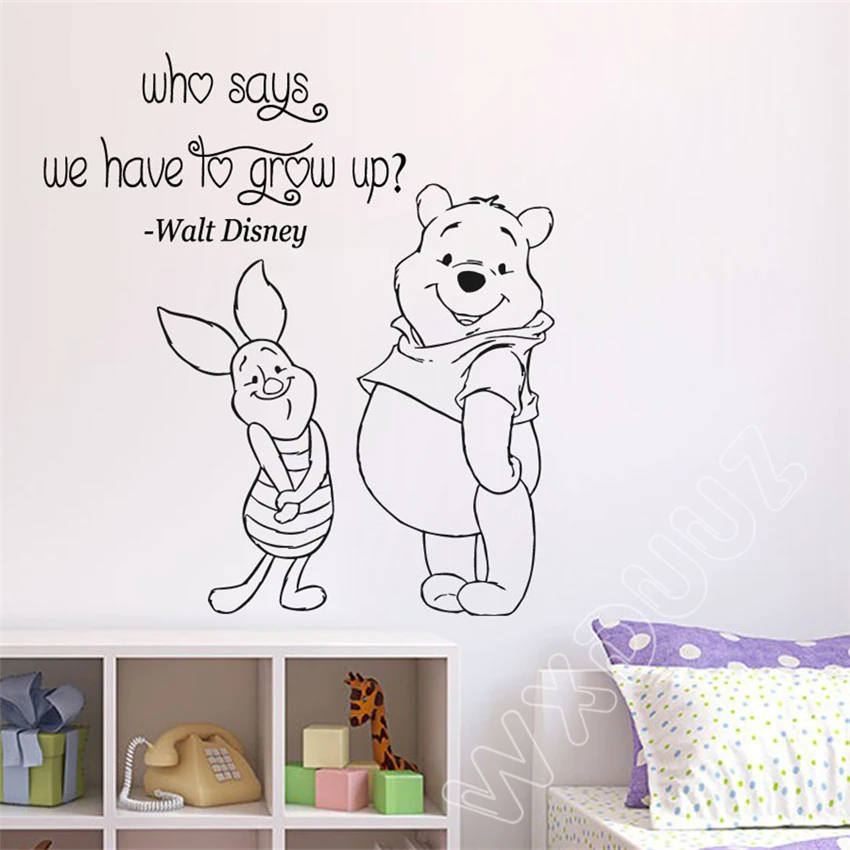 WXDUUZ Winnie The Pooh Wall Decal Quote Piglet Vinyl Stickers Kids Nursery Decor Cartoon Cute Wall Sticker Home Decor B112
WXDUUZ Winnie The Pooh Wall Decal Quote Piglet Vinyl Stickers Kids Nursery Decor Cartoon Cute Wall Sticker Home Decor B112