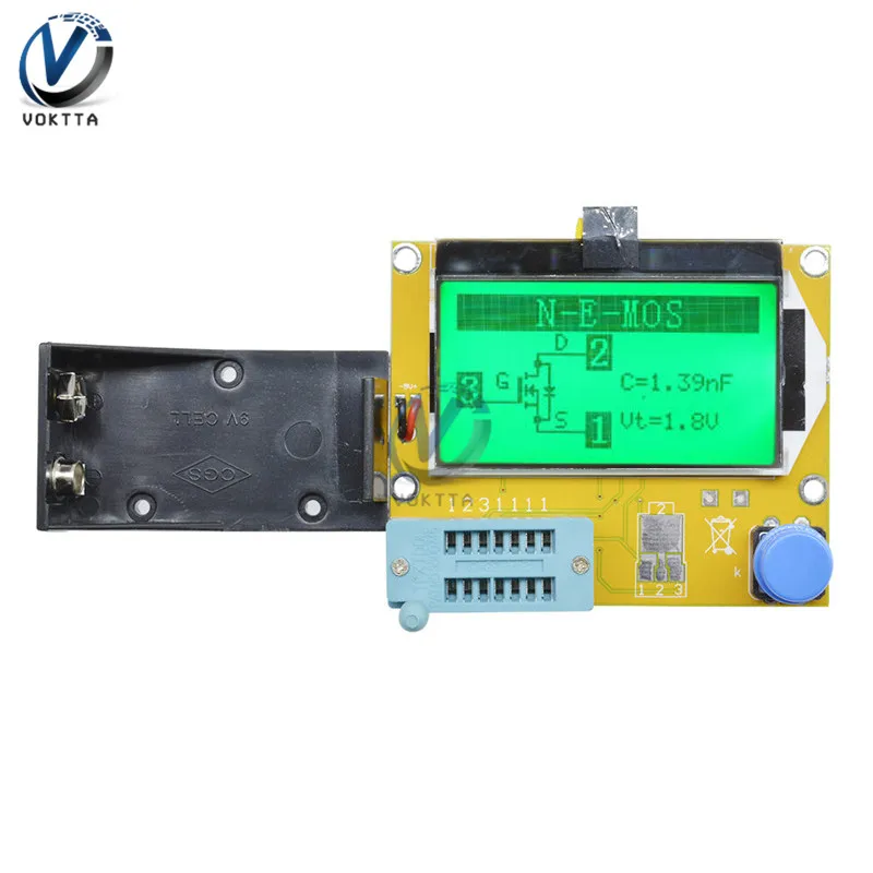 LCR-T4 Mega328 Digital Transistor Tester Diode Triode Capacitance LCR T4 Meter 12864 9V LCD Screen For MOSFET/JFET/PNP/NPN
LCR-T4 Mega328 Digital Transistor Tester Diode Triode Capacitance LCR T4 Meter 12864 9V LCD Screen For MOSFET/JFET/PNP/NPN