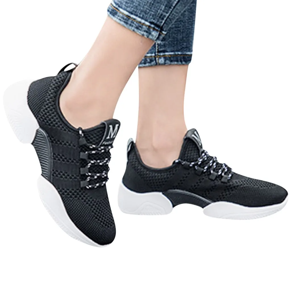 Женские кроссовки на шнурках легкие дышащие для бега # G4 | Обувь
