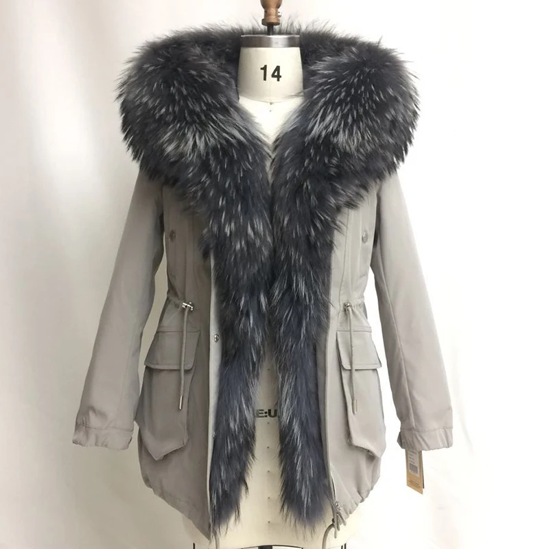 Women winter short parka coat jacket hooded raccoon collar detachable rabbit liner gray color fabric and fur new model 19063
Women winter short parka coat jacket hooded raccoon collar detachable rabbit liner gray color fabric and fur new model 19063