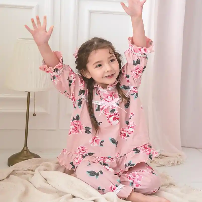 100% cotton nightgowns baby girl Flower 