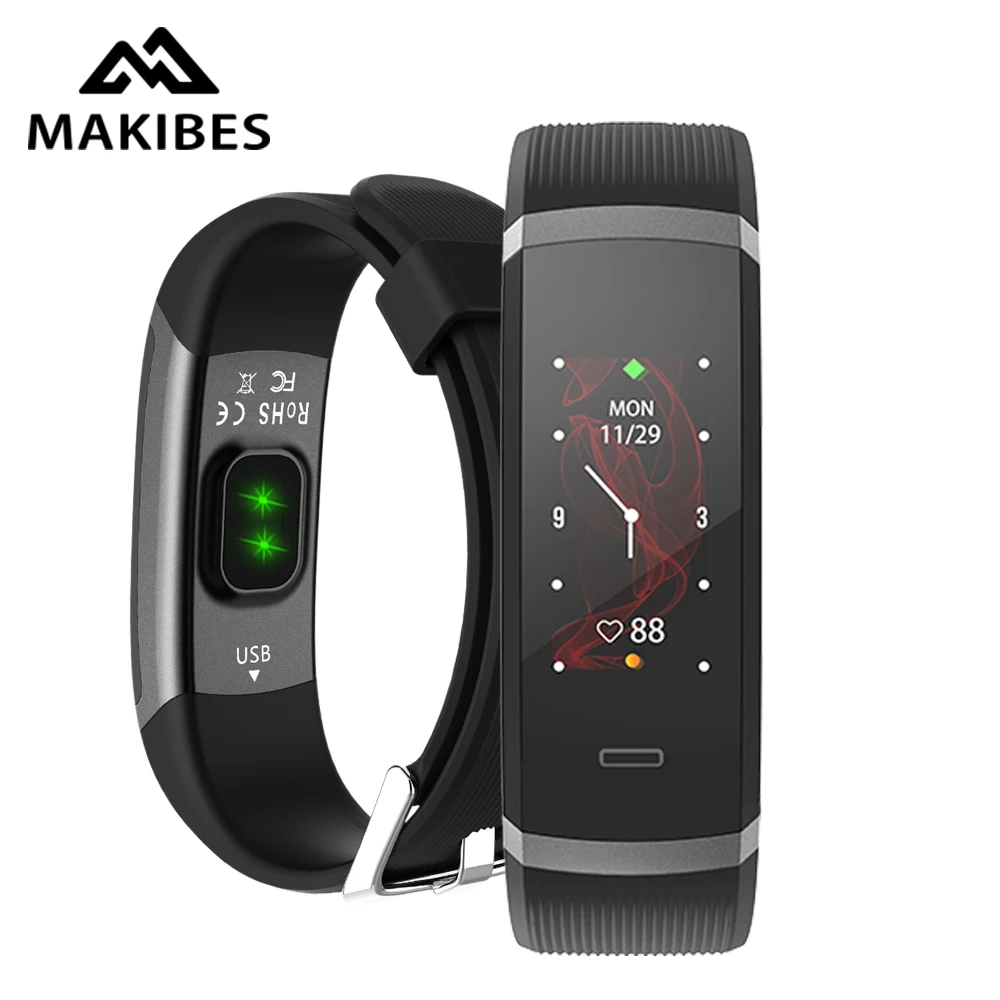 

Original Makibes HR3 Colorful Screen Smart Bracelet Always-on heart rate monitor IP67 Health Tracker Wristband for Android iOS