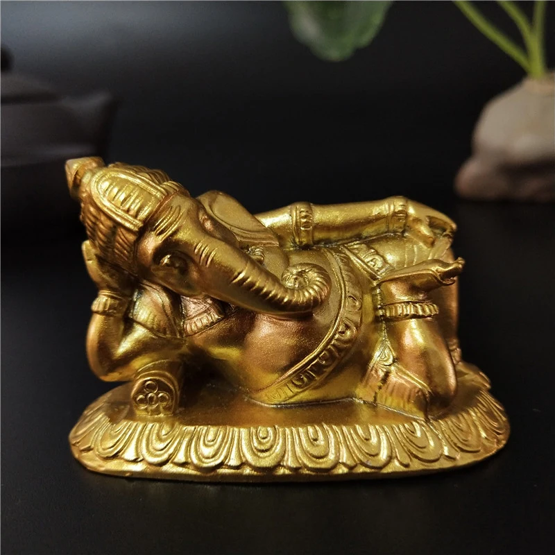 Golden Lying Ganesha Buddha Statue Elephant God Sculpture Ganesh Figurines Man-made Stone Home Garden Decoration Buddha Statues
Golden Lying Ganesha Buddha Statue Elephant God Sculpture Ganesh Figurines Man-made Stone Home Garden Decoration Buddha Statues