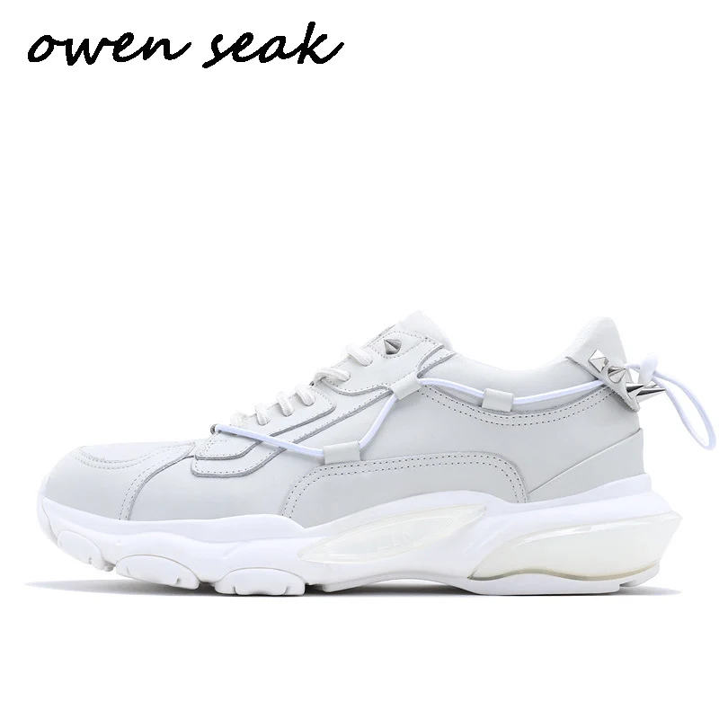 Owen Seak Men Casual Shoes Cow Leather Luxury Trainers Height Increasing Autumn Flats Lace-Up Daddy Shoes Spring Black Sneakers
Owen Seak Men Casual Shoes Cow Leather Luxury Trainers Height Increasing Autumn Flats Lace-Up Daddy Shoes Spring Black Sneakers