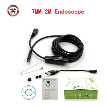 2M 7mm High Quality Side Mirror +Hook + Magnet Set USB Endoscope Waterproof 6LED Inspection Camera Endoscope For Android PC
2M 7mm High Quality Side Mirror +Hook + Magnet Set USB Endoscope Waterproof 6LED Inspection Camera Endoscope For Android PC