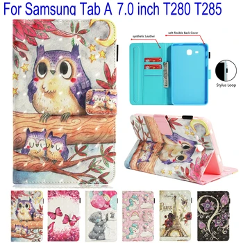 Stand Wallet Card Slot Case For Samsung Galaxy Tab A 7.0 inch T280 T285 Cover Funda Tablet Fashion Owl Skull Pattern Shell
Stand Wallet Card Slot Case For Samsung Galaxy Tab A 7.0 inch T280 T285 Cover Funda Tablet Fashion Owl Skull Pattern Shell