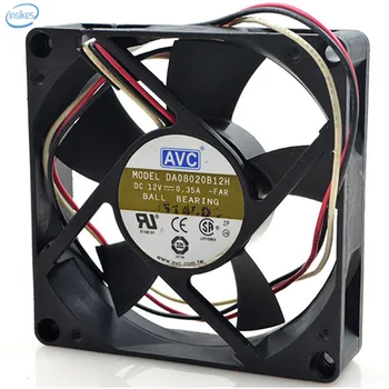 DA08020B12H 3 Wires Double Ball Bearing Cooling Fan DC 12V 0.35A 4800RPM 8020 80*80*20mm 8CM
DA08020B12H 3 Wires Double Ball Bearing Cooling Fan DC 12V 0.35A 4800RPM 8020 80*80*20mm 8CM
