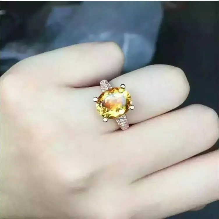 Natural Brazil Citrine Ring Natural Real Citrine 8*10mm gem 925 sterling silver Fine yellow crystal jewelry
Natural Brazil Citrine Ring Natural Real Citrine 8*10mm gem 925 sterling silver Fine yellow crystal jewelry