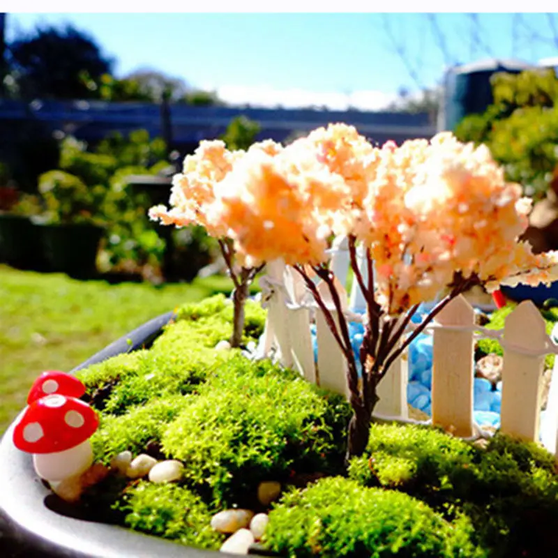 10 шт. мини красный гриб садовый орнамент Миниатюрные Горшки для растений фея DIY