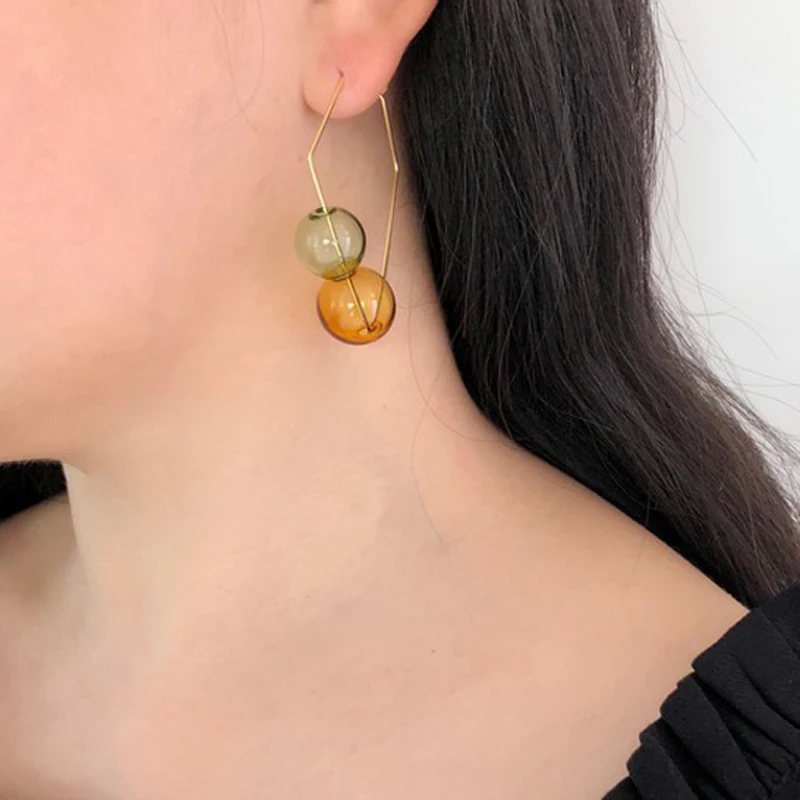Handmade Mix Color Bubble Hoop Earrings For Women 2019 Original Unique Glass Ball Square Korean Earrings Boucle d'oreille
Handmade Mix Color Bubble Hoop Earrings For Women 2019 Original Unique Glass Ball Square Korean Earrings Boucle d'oreille
