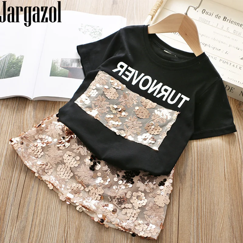 Jargazol Toddler Girls Clothing Set 2019 New Summer Letter Printed Shirt&flower Sequins Skirt Fashion Girl Clothes Kids Outfits
Jargazol Toddler Girls Clothing Set 2019 New Summer Letter Printed Shirt&flower Sequins Skirt Fashion Girl Clothes Kids Outfits