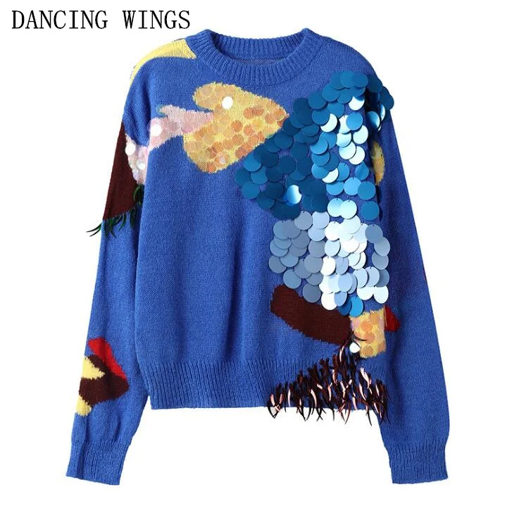 Fashion Sequin Blue Pullover Women Sweater Casual O-Neck Long Sleeve Knit Jumper Tops
Fashion Sequin Blue Pullover Women Sweater Casual O-Neck Long Sleeve Knit Jumper Tops