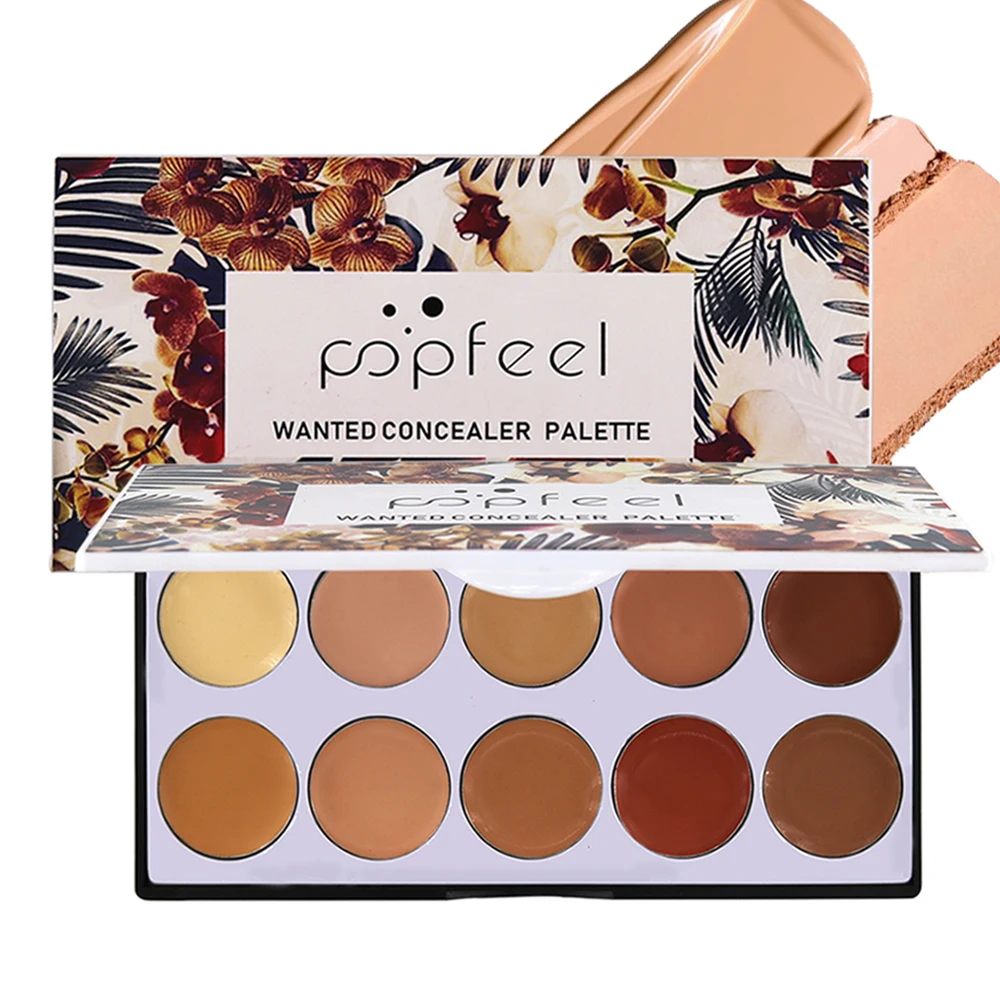 Popfeel Concealer Palette Long Lasting 10 Colors Foundation Makeup Contouring Facial Hide Blemish Palette Concealer Cosmetics 
Popfeel Concealer Palette Long Lasting 10 Colors Foundation Makeup Contouring Facial Hide Blemish Palette Concealer Cosmetics