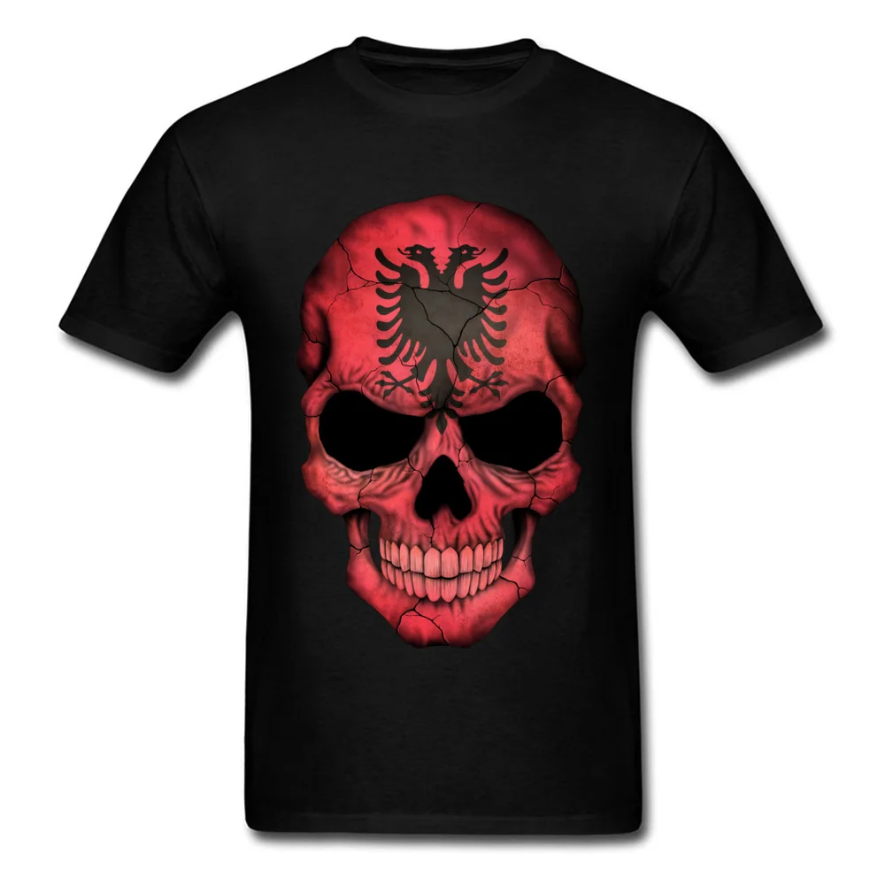 Albanian Flag Skull_black