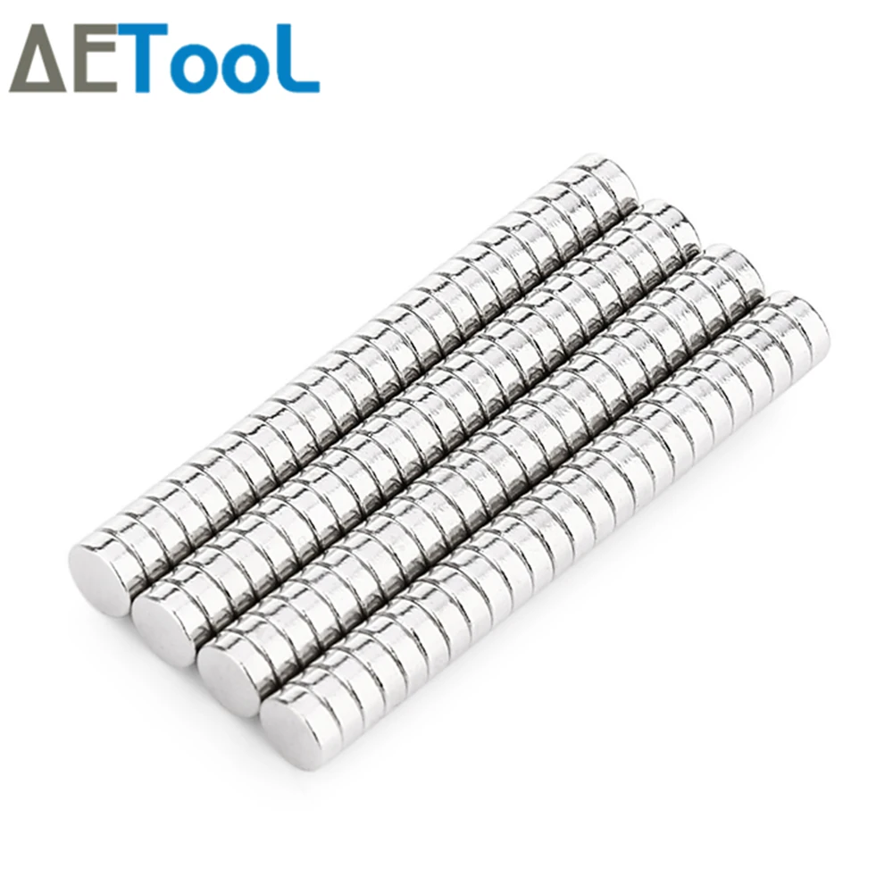 Неодимовый магнит AETool мини 10х1/10х2/12х1/12х2/15х1 мм 10 шт.|Магнитные материалы| |