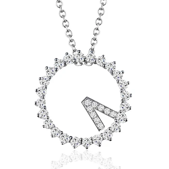 Wholesale Sterling Silver Clavicle Necklace Round Pendant Anniversary Jewelry Zircon Diamond Pendant 925 Silver Necklace 45cm
Wholesale Sterling Silver Clavicle Necklace Round Pendant Anniversary Jewelry Zircon Diamond Pendant 925 Silver Necklace 45cm