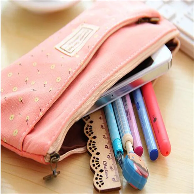 High Quality Large-Capacity Floral Fabric Double Zipper Case Fresh Garden Small Floral Nectar Pencil Bag For Student
High Quality Large-Capacity Floral Fabric Double Zipper Case Fresh Garden Small Floral Nectar Pencil Bag For Student