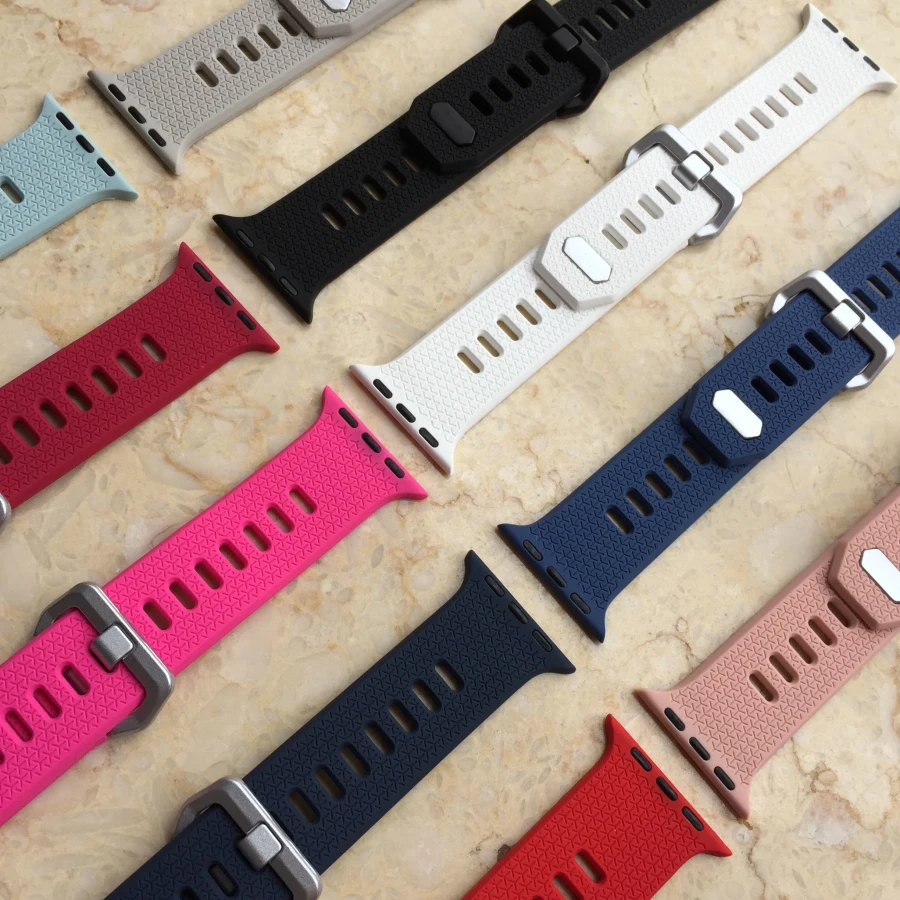 Красочные Спорт Мягкая силиконовая лента для наручных часов Apple Watch Series 4 3 2 5 6 Plus SE