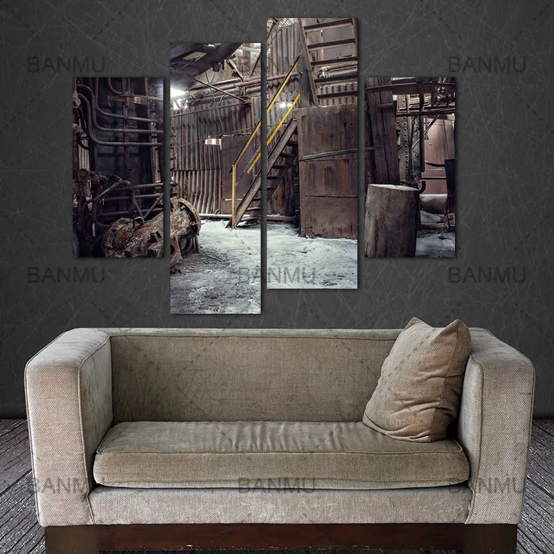 Wall Art Picture Abandoned Factory Industrial Background Machine Messy Painting 4 panel The Picture Print On Canvas no frame
Wall Art Picture Abandoned Factory Industrial Background Machine Messy Painting 4 panel The Picture Print On Canvas no frame