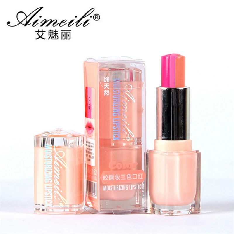 NOVO Brand 3 color Gradient Lipstick lipstick Lasting moisturizer Moisture Lasting non-decolorization Lips Make-up
NOVO Brand 3 color Gradient Lipstick lipstick Lasting moisturizer Moisture Lasting non-decolorization Lips Make-up