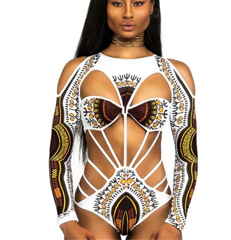 New Swimwear Women's Ethnic Style Bikini Print Long Sleeve Multistriped Sexy Swimsuit
New Swimwear Women's Ethnic Style Bikini Print Long Sleeve Multistriped Sexy Swimsuit