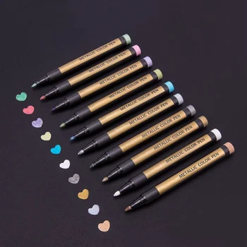 New Metal Pen Tip Metallic Color Paint Markers DIY Card Gift Photo Album Mark Paint Marker Pen Multi Colors for Rock Painting
New Metal Pen Tip Metallic Color Paint Markers DIY Card Gift Photo Album Mark Paint Marker Pen Multi Colors for Rock Painting
