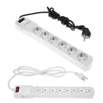 ALLOYSEED 6 Outlet AC Power Sockets 10A 250V Power Strip Overload Switch Anti Surge Human body sensor Electrical Socket Plugs
ALLOYSEED 6 Outlet AC Power Sockets 10A 250V Power Strip Overload Switch Anti Surge Human body sensor Electrical Socket Plugs