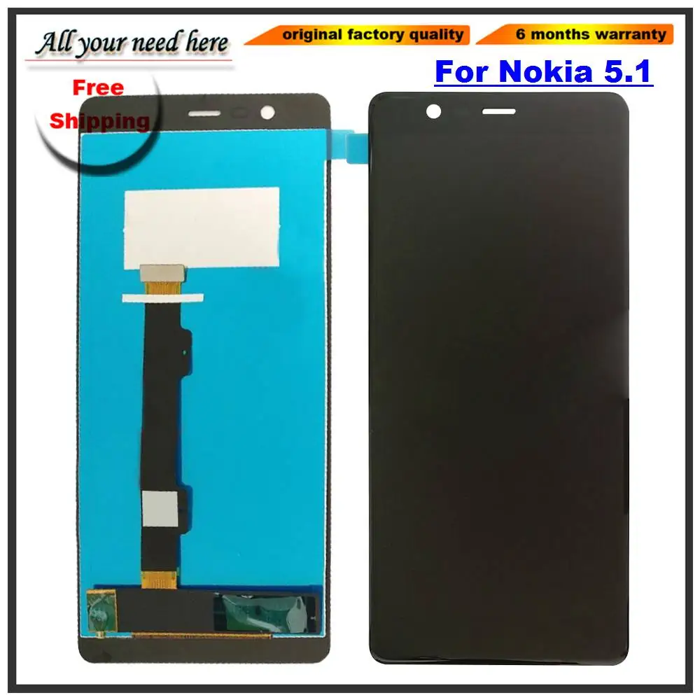 LCD Dispaly Screen Monitor Module For Nokia 5.1 With Touch Glass Digitizer Assembly Replacement Parts
LCD Dispaly Screen Monitor Module For Nokia 5.1 With Touch Glass Digitizer Assembly Replacement Parts