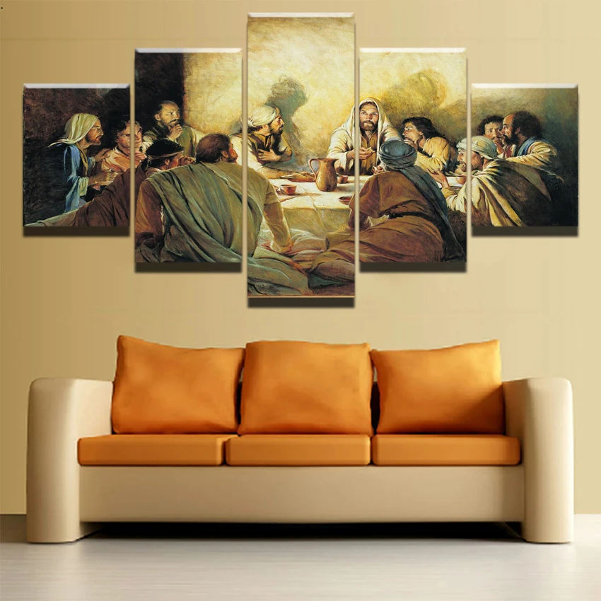 Wall Art Canvas Painting Frame Home Decor Poster 5 Pieces Jesus Abstract Paintings Last Supper Pictures Modern HD Printed
Wall Art Canvas Painting Frame Home Decor Poster 5 Pieces Jesus Abstract Paintings Last Supper Pictures Modern HD Printed