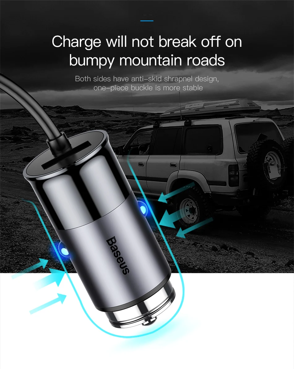 Baseus 4 USB Fast Car Charger For iPhone iPad Samsung Tablet Mobile Phone Charger 5V 5.5A Car USB Charger Car-Charger Sadoun.com
