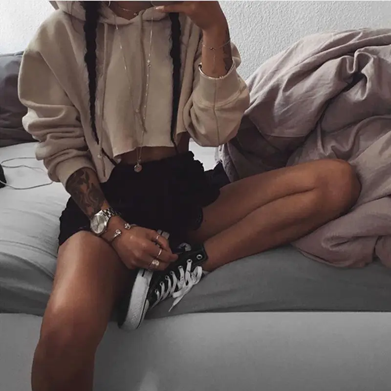 2017 Autumn Women Fashion Hoodie Loose Ladies Pullover Sweatshirt Jumper Workout Crop Tops
2017 Autumn Women Fashion Hoodie Loose Ladies Pullover Sweatshirt Jumper Workout Crop Tops