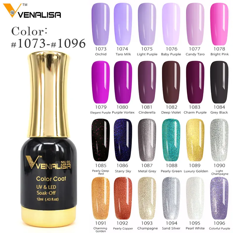 #60751 Venalisa brand 12ml 120 colors nail art design tip manicure soak off uv led color gel polish shellaced lacquer | Красота и