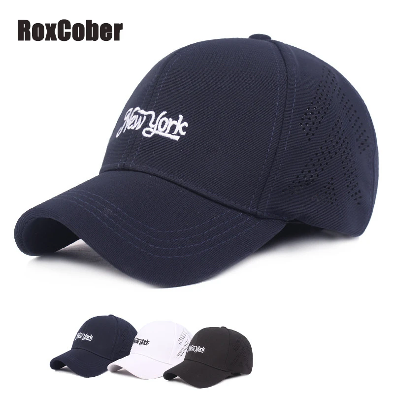 Бейсболка RoxCober для мужчин и женщин с вышитыми буквами Нью-Йорка хлопковая
