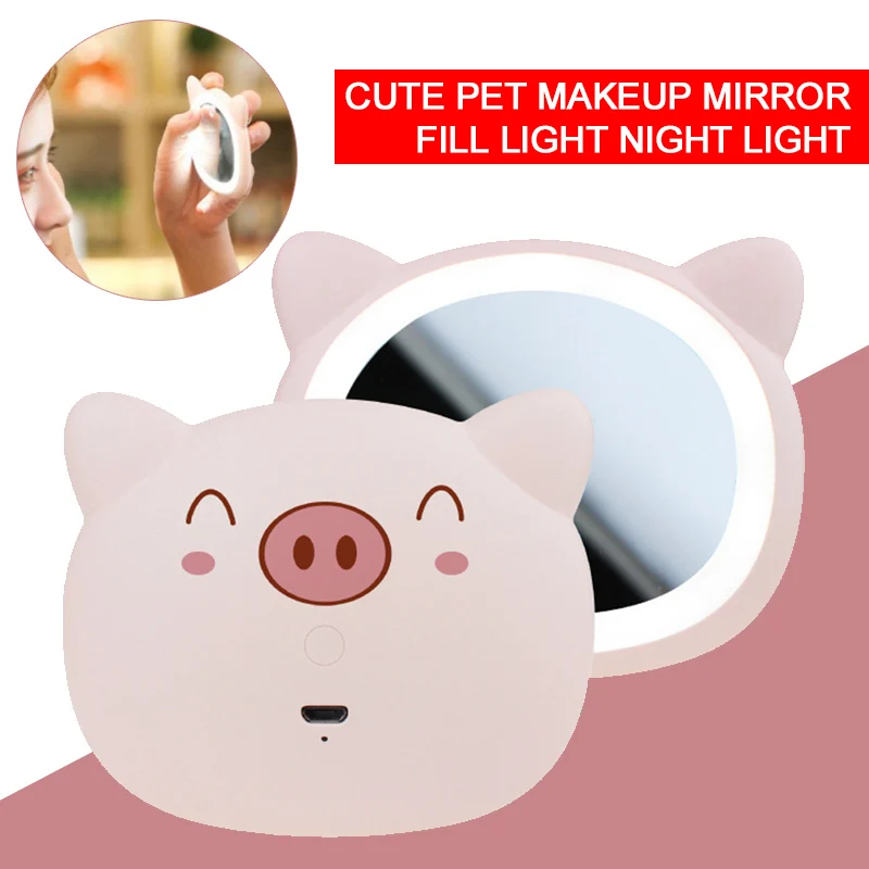 Professional Makeup Mirror 10LED Light Pink USB Cute Pig LED Bulb Glamour Table Set Pocket Mirrors Dressing Room
Professional Makeup Mirror 10LED Light Pink USB Cute Pig LED Bulb Glamour Table Set Pocket Mirrors Dressing Room
