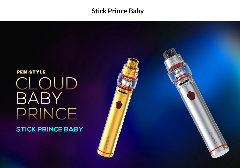 Original SMOK Stick Prince Baby Kit built-in 2000mAh battery +V12 Baby Prince Tank 4.5ML +V8 Baby Coils For E-Cigarette vape kit