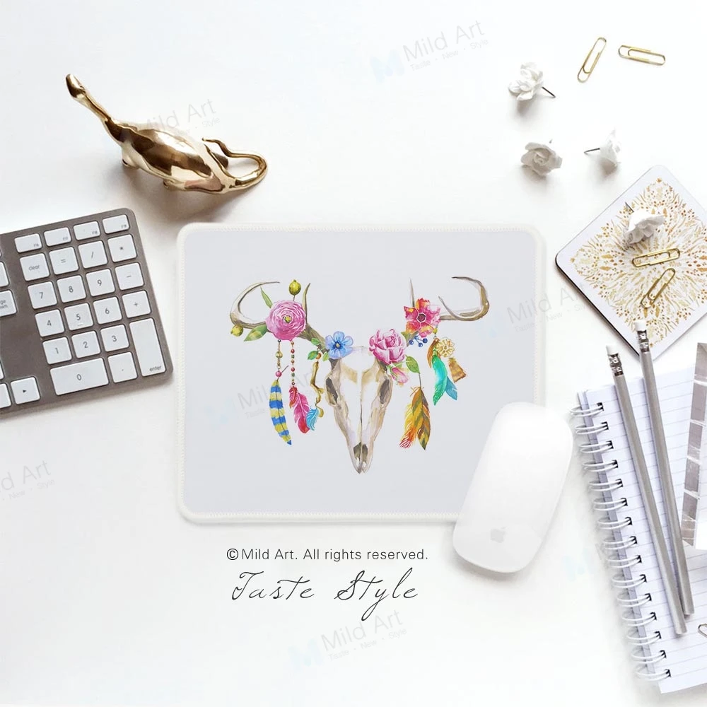 Nordic Watercolor Bull Skull Dream Catcher Feather Flower Prints Creative Girls Gift PC Gamer Gaming Computer Mouse Pad Mat Set
Nordic Watercolor Bull Skull Dream Catcher Feather Flower Prints Creative Girls Gift PC Gamer Gaming Computer Mouse Pad Mat Set