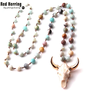 Fashion Amazonite Stones statement necklaces Bohemian Tribal Jewelry Horn Pendant Necklace
Fashion Amazonite Stones statement necklaces Bohemian Tribal Jewelry Horn Pendant Necklace
