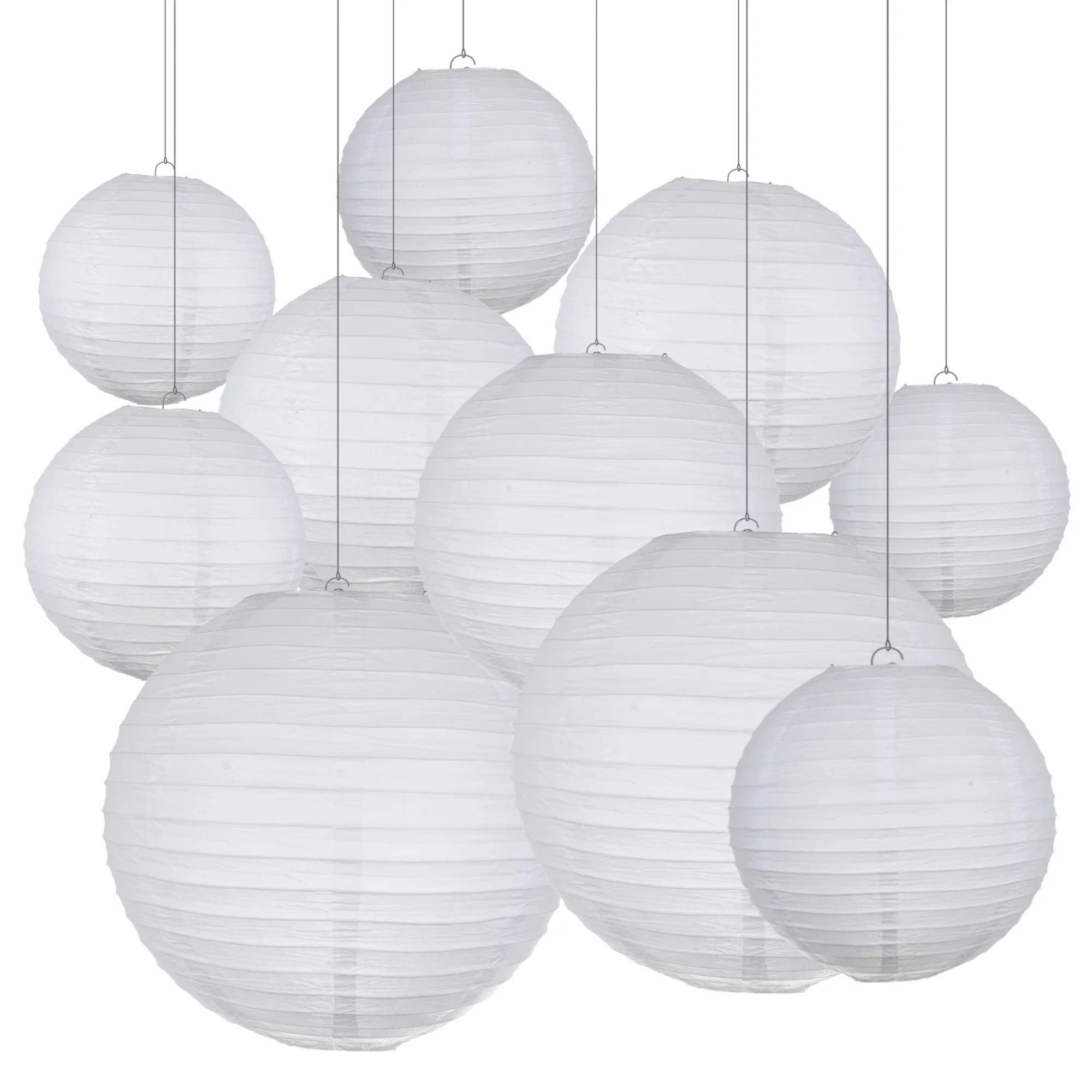 20pcs/Lot 6, 8, 10, 12 inch Mix Size White Chinese Paper Lampion Hanging Ball Wedding Decoration Paper Lanterns Party Decor
20pcs/Lot 6, 8, 10, 12 inch Mix Size White Chinese Paper Lampion Hanging Ball Wedding Decoration Paper Lanterns Party Decor