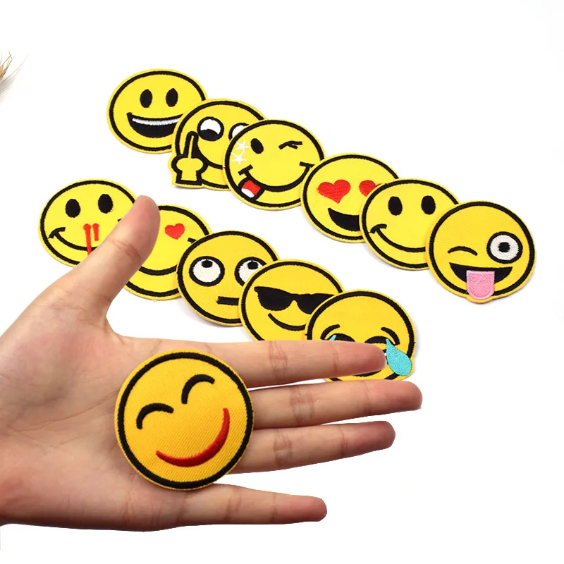 12Pcs/Set Emoji Iron On Patches For Clothing Embroidery Scrakbooking Patch Badge Stripes Stickers For Clothes Jeans Applications
12Pcs/Set Emoji Iron On Patches For Clothing Embroidery Scrakbooking Patch Badge Stripes Stickers For Clothes Jeans Applications