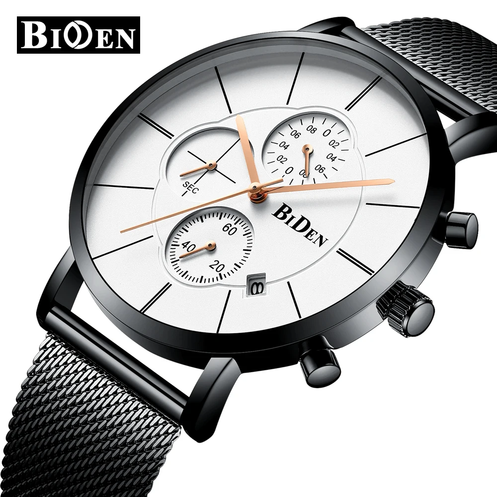 BIDEN Men's Watches Top Brand Luxury Waterproof Business Man Watch Big Dial Stainless Steel Mesh Band Chronograph Watch Gift #a
BIDEN Men's Watches Top Brand Luxury Waterproof Business Man Watch Big Dial Stainless Steel Mesh Band Chronograph Watch Gift #a