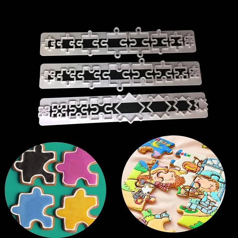 3Pcs Creative Puzzle Fondant Cake Cookies Mold Cutter Kitchen Handmade Cake Gadgets Biscuits Fondant Molds Baking Pastry Tools
3Pcs Creative Puzzle Fondant Cake Cookies Mold Cutter Kitchen Handmade Cake Gadgets Biscuits Fondant Molds Baking Pastry Tools