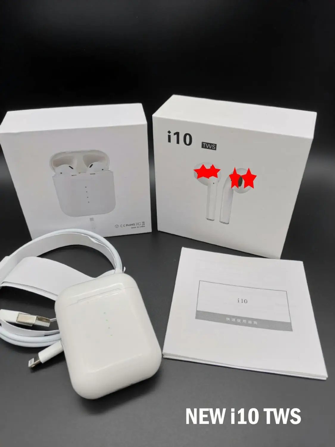 New i10 tws Bluetooth Earphone with wireless charging Touch control Earbuds 3D Surround Sound & Charging case for all smartphone
New i10 tws Bluetooth Earphone with wireless charging Touch control Earbuds 3D Surround Sound & Charging case for all smartphone